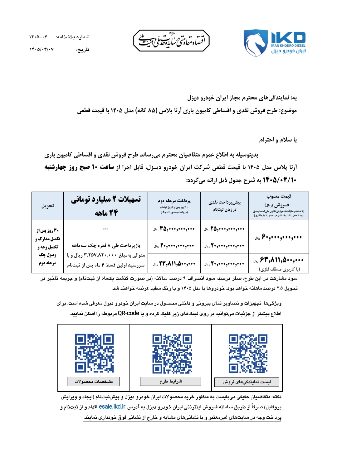 زمان آغاز فروش نقدی و اقساطی کامیون باری آرنا پلاس با قیمت قطعی 1 image 21